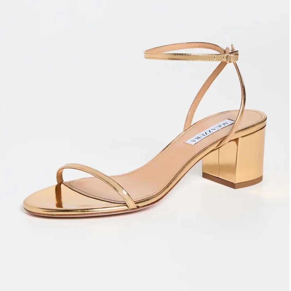 Aquazzura Olie Sandal 50mm (Color Gold)